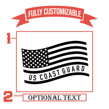 Personalized Pint Glass Coast Guard Gift